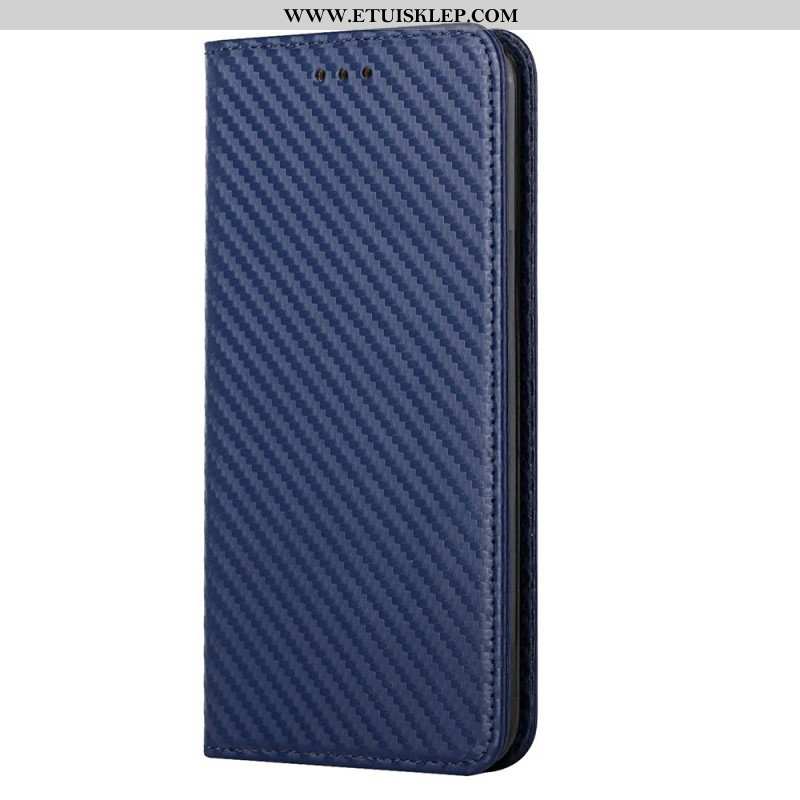 Etui Na Telefon do Samsung Galaxy S23 Plus 5G z Łańcuch Etui Folio Pasek W Stylu Włókna Węglowego